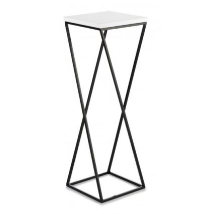 Stojak na kwiaty LOFT 70x24 cm czarny/biały