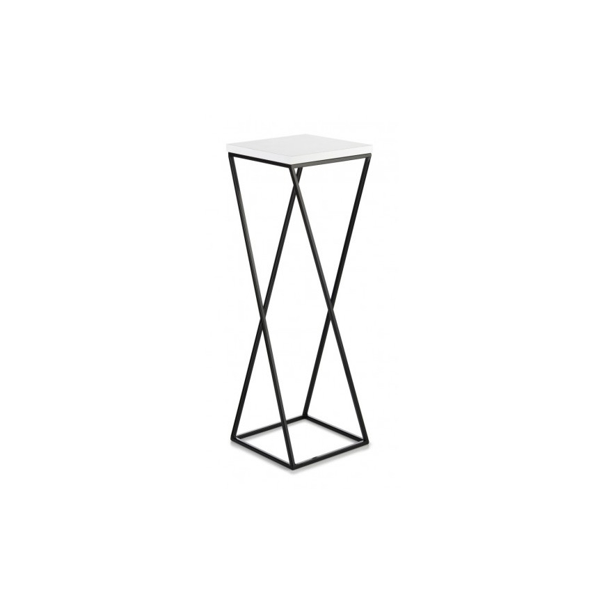 Stojak na kwiaty LOFT 70x24 cm czarny/biały