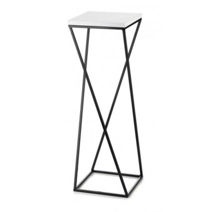 Stojak na kwiaty LOFT 70x24 cm czarny/biały