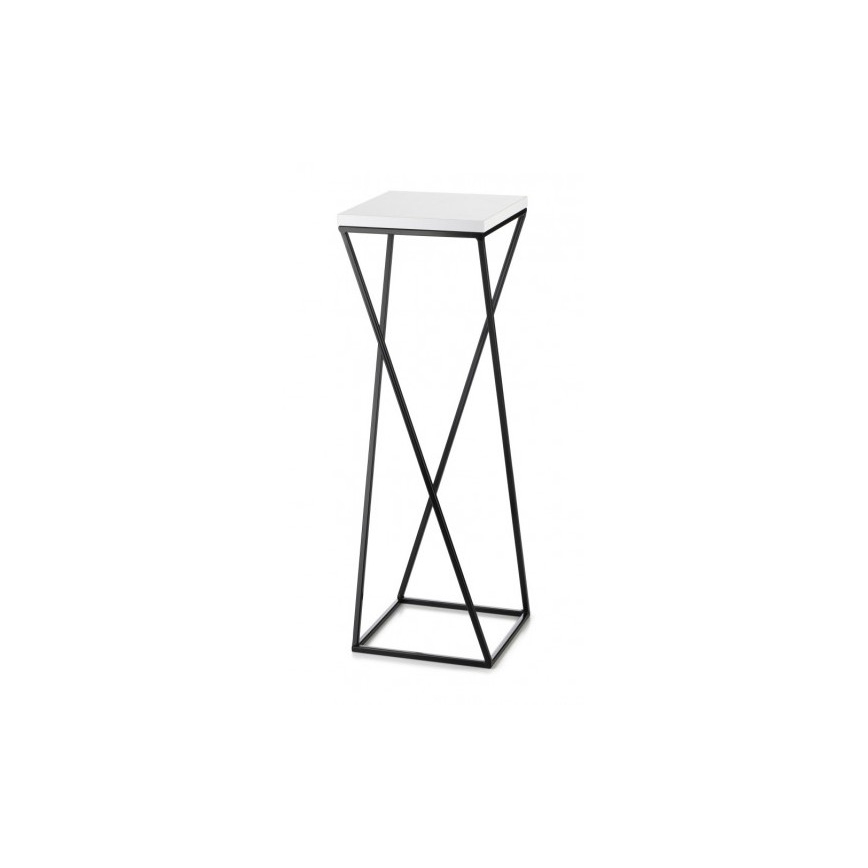 Stojak na kwiaty LOFT 70x24 cm czarny/biały
