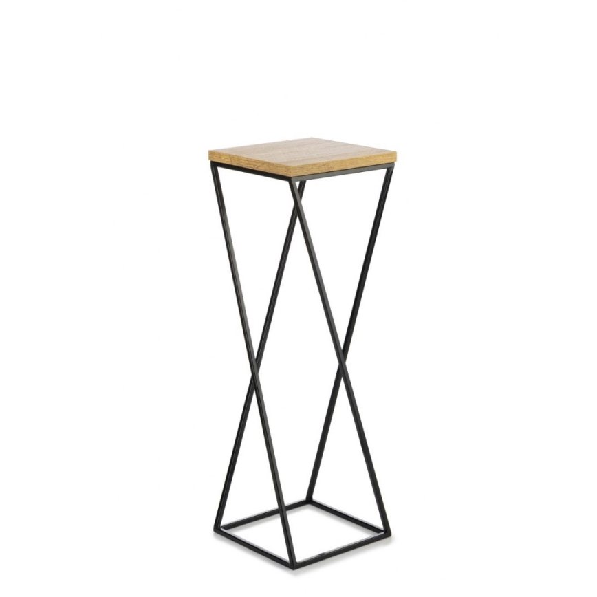 Stojak na kwiaty LOFT 70x24 cm czarny/brązowy