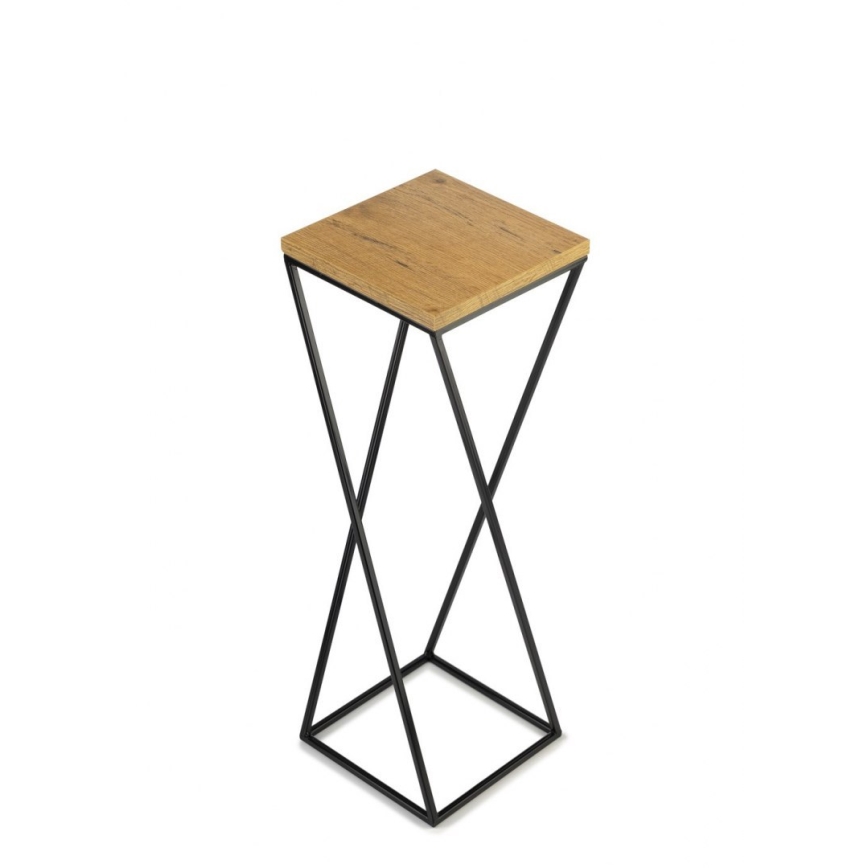 Stojak na kwiaty LOFT 70x24 cm czarny/brązowy