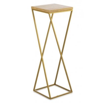 Stojak na kwiaty LOFT 70x24 cm złoty/brązowy