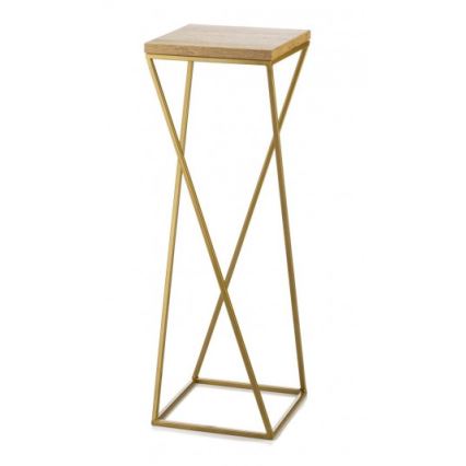 Stojak na kwiaty LOFT 70x24 cm złoty/brązowy