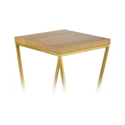 Stojak na kwiaty LOFT 70x24 cm złoty/brązowy
