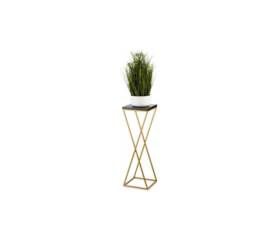 Stojak na kwiaty LOFT 70x24 cm złoty/czarny