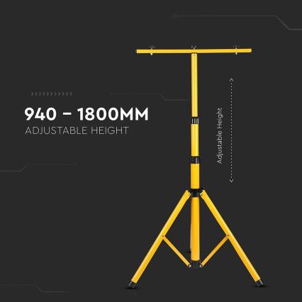 Stojak na reflektory 180 cm żółty