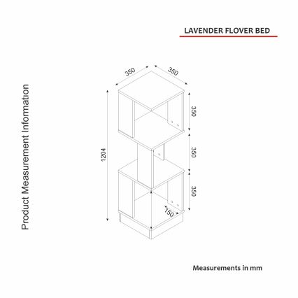 Stojak na rośliny LEVANDER 120,4x35 cm biały