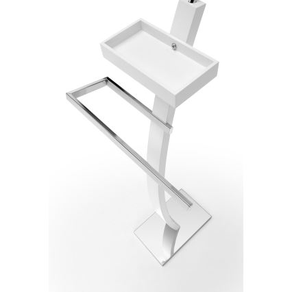 Stojak na ubrania 117x32 cm biały