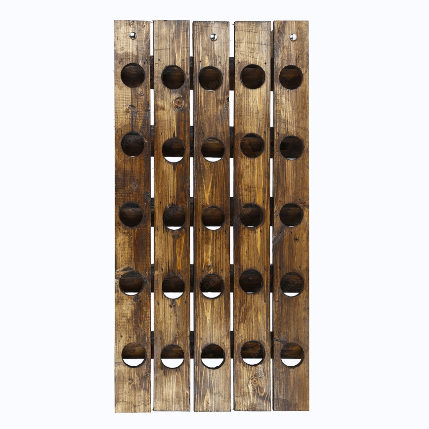Stojak ścienny na wino ICKI 85x45 cm świerk