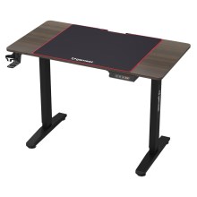 Stół do gier CONTROL z podświetleniem LED RGB 110 x 60 cm brązowy/czarny