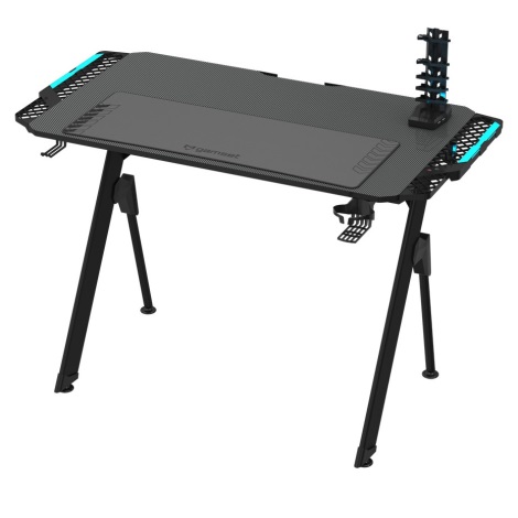 Stół do gier FALCON z podświetleniem LED RGB 116x60 cm czarny