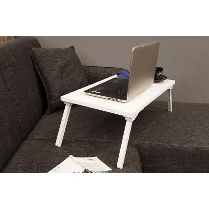 Stół do łóżka GUSTO 24x60 cm biały