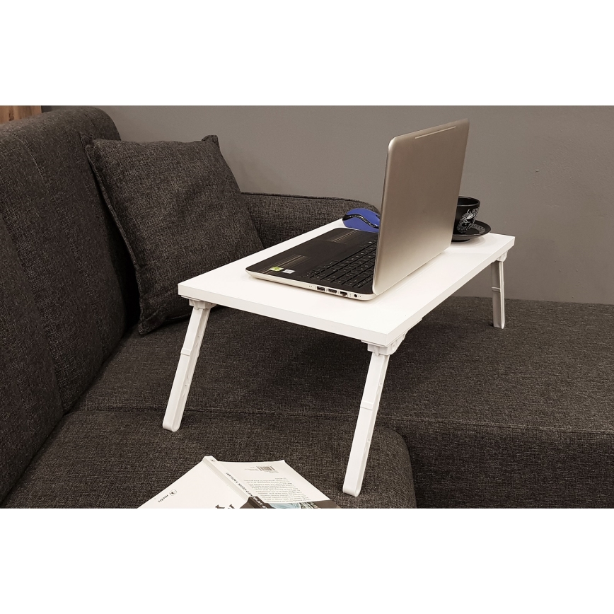 Stół do łóżka GUSTO 24x60 cm biały