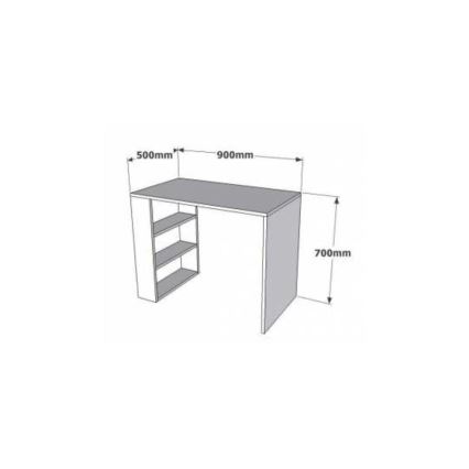 Stół do pracy PELIT 70x90 cm brązowy