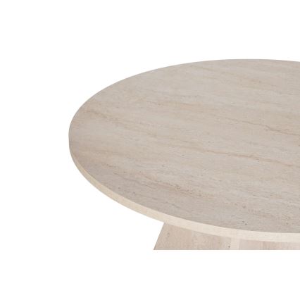 Stół jadalniany MATIN, średnica 120 cm, beżowy
