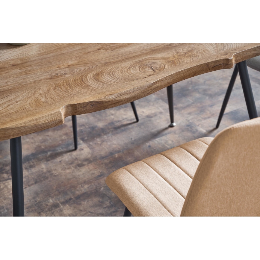 Stół jadalniany SOLACE dąb/czarny