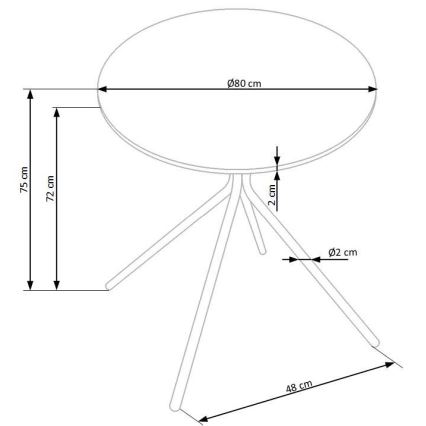 Stół jadalny HOMORA czarny