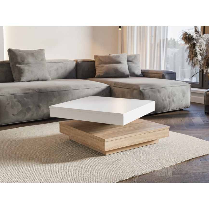 Stół konferencyjny TIMO biały/dąb sonoma