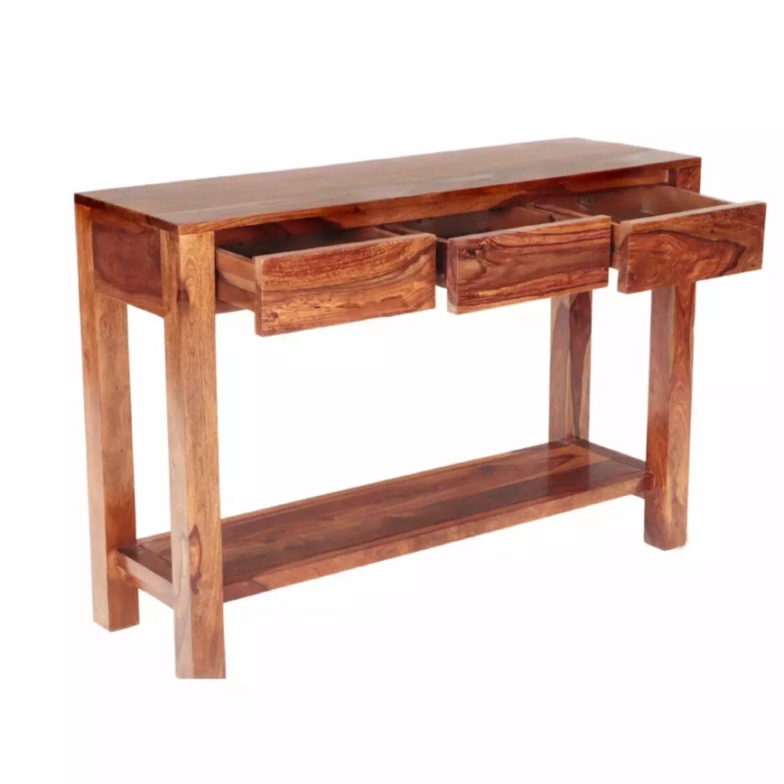 Stół konsolowy GANI 76x130 cm lite drewno/palisander