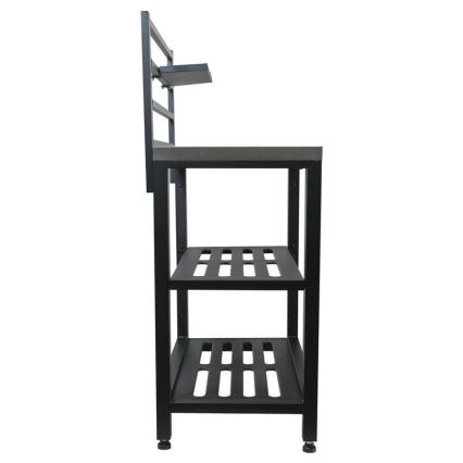 Stół modułowy zewnętrzny 80x47x123 cm czarny/stal nierdzewna