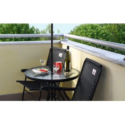 Stół ogrodowy śr. 70 cm czarny