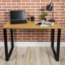Stół pracowny BLAT 120x60 cm czarny/brązowy