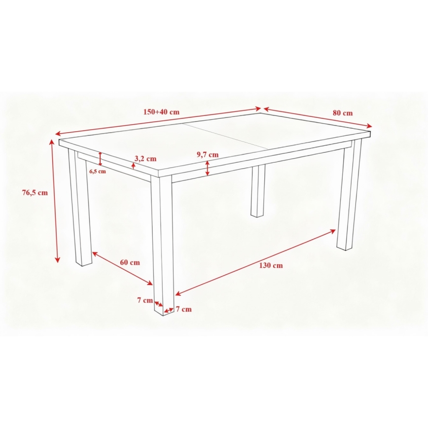Rozkładany stół jadalniany LIAM dąb sonoma