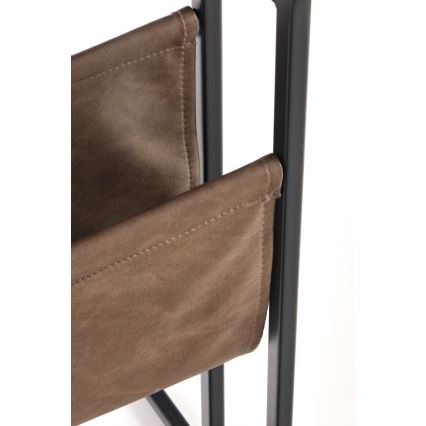 Stół składany COMPACT 65x47 cm czarny/brązowy