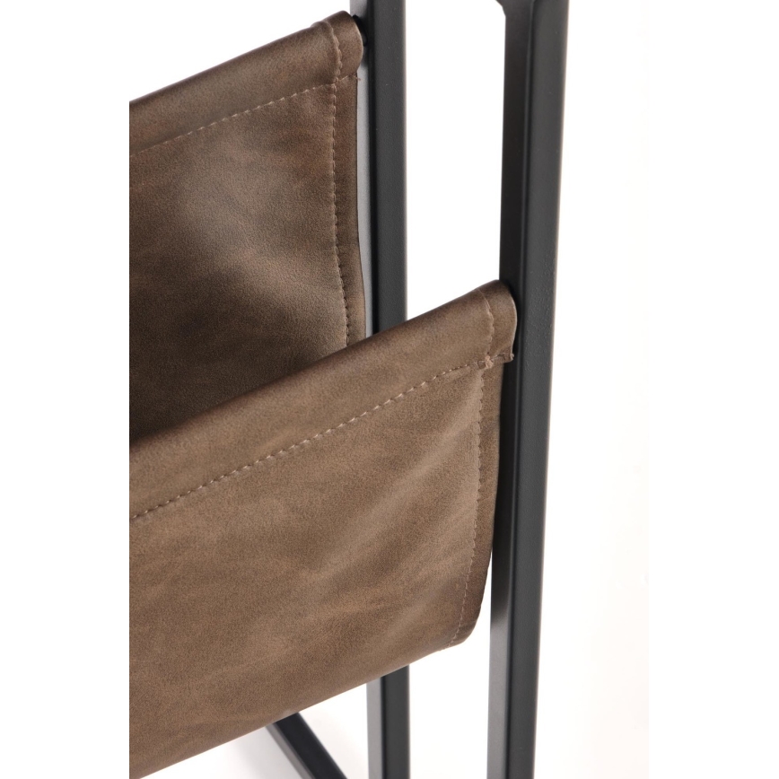 Stół składany COMPACT 65x47 cm czarny/brązowy