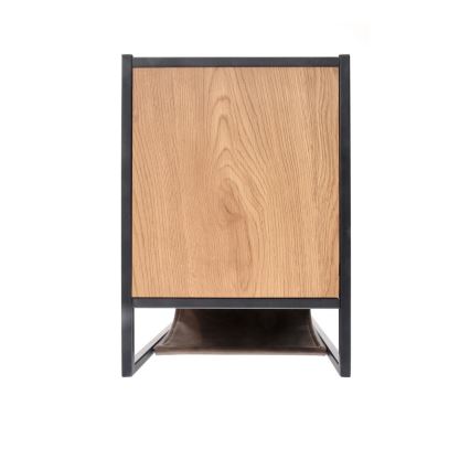 Stół składany COMPACT 65x47 cm czarny/brązowy
