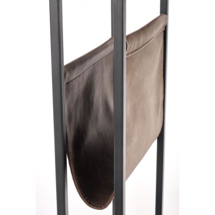 Stół składany COMPACT 65x47 cm czarny/brązowy
