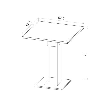 Stół STRAPO dąb sonoma
