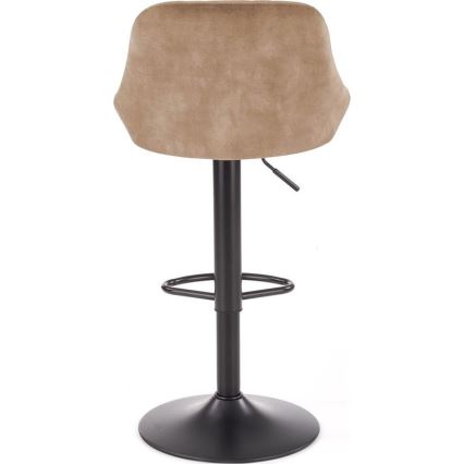 Stołek barowy 106x47 cm czarny/brązowy