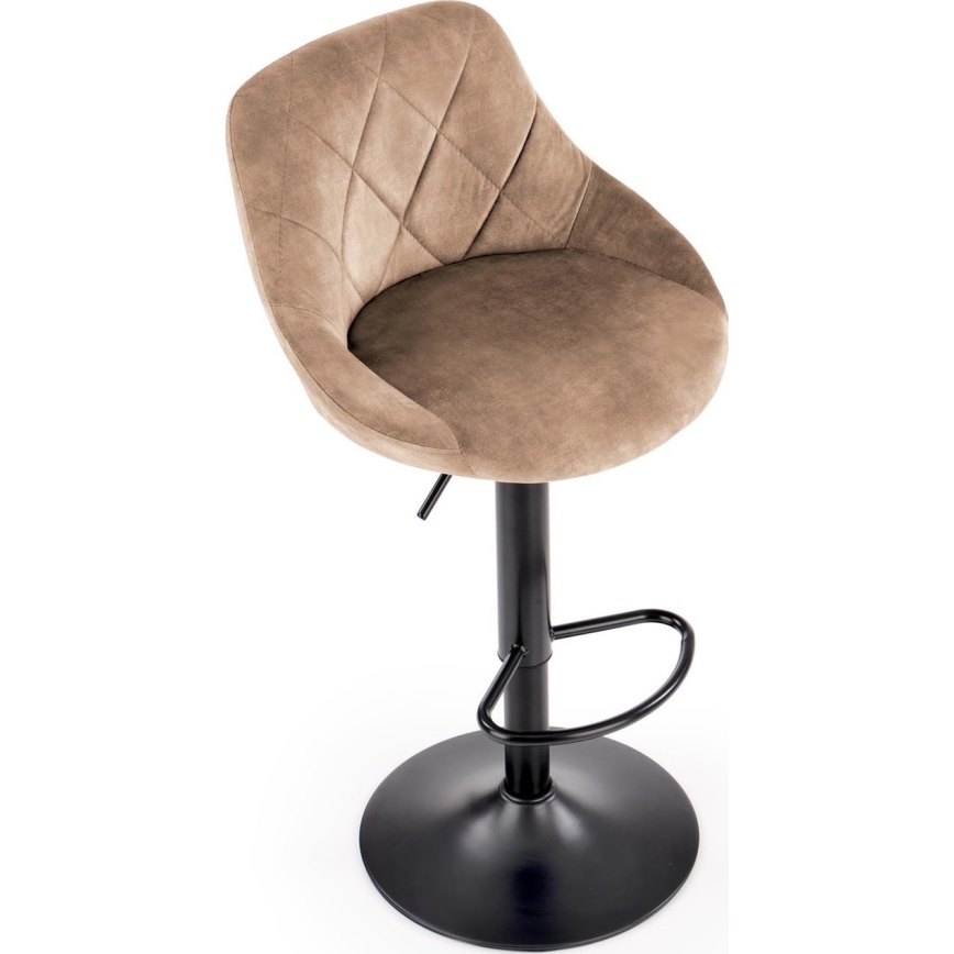 Stołek barowy 106x47 cm czarny/brązowy
