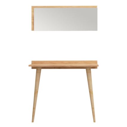 Stolik BANAVENTO 84x80 cm + lustro ścienne 30x80 cm beżowy