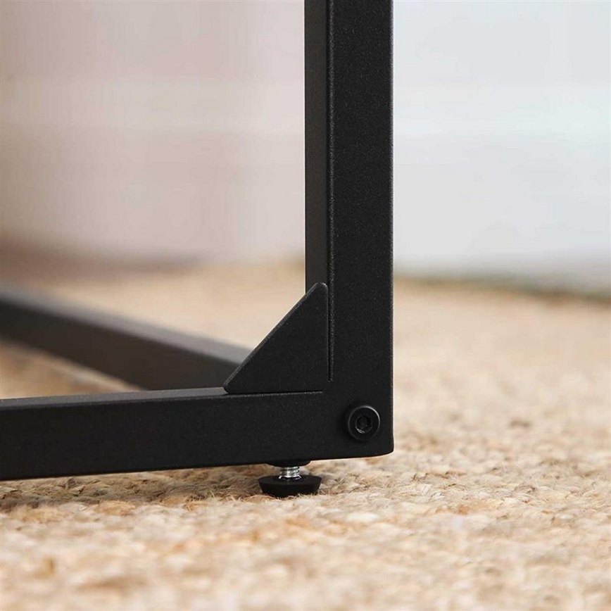 Stolik boczny ELDUR brązowy/czarny