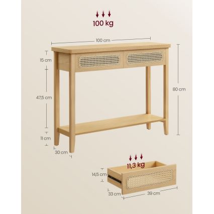 Stolik boczny FALKO brązowy