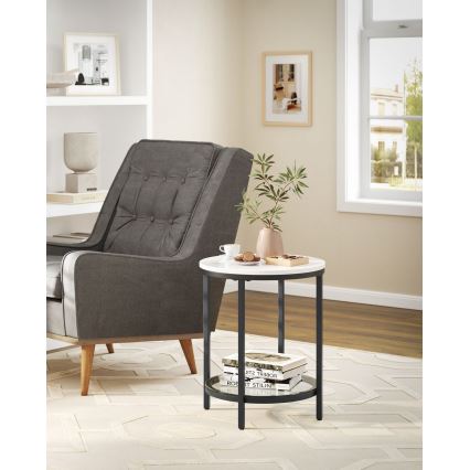 Stolik boczny SID czarny/biały