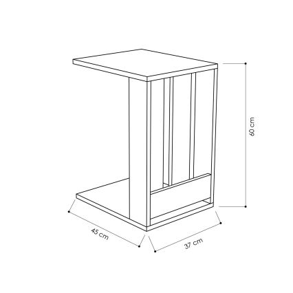 Stolik EDI 60x37 cm biały