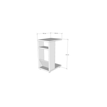 Stolik FILINTA 63x40 cm antracyt