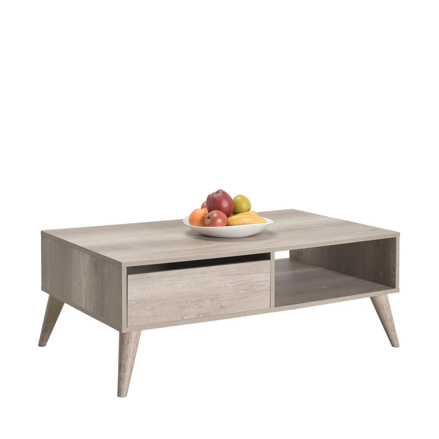 Stolik kawowy 42x110 cm brązowy