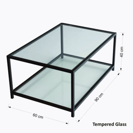 Stolik kawowy ASTROSEHPA 40x90 cm czarny