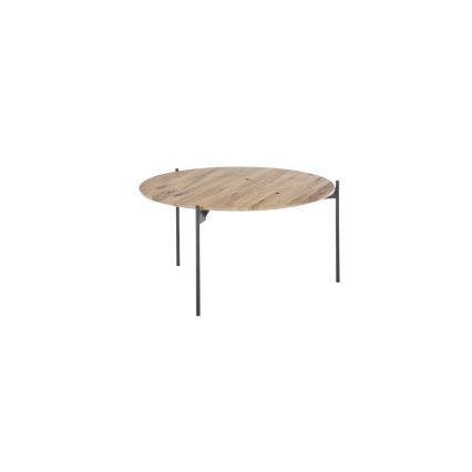 Stolik kawowy AURA o średnicy 74 cm, dąb/antracyt
