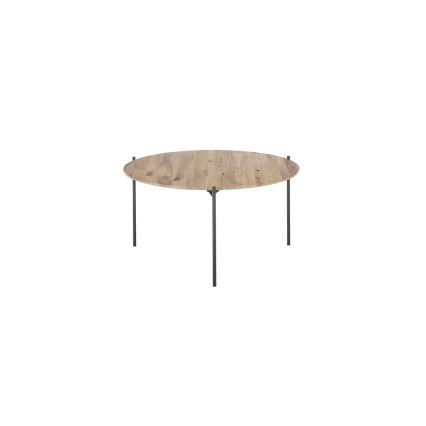Stolik kawowy AURA o średnicy 74 cm, dąb/antracyt