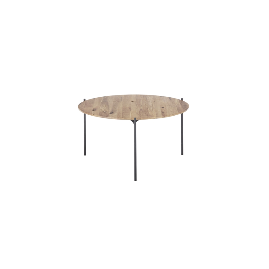 Stolik kawowy AURA o średnicy 74 cm, dąb/antracyt
