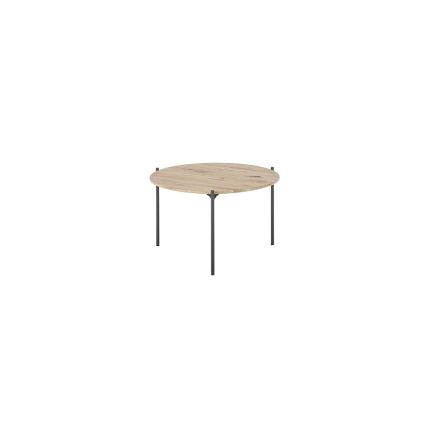 Stolik kawowy AURA, śr. 55 cm, dąb/antracyt