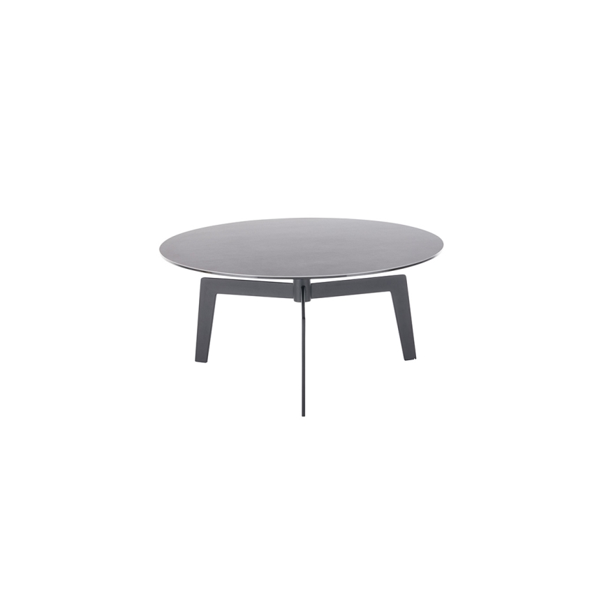 Stolik kawowy BALANCE, średnica 80 cm, szary/antracyt