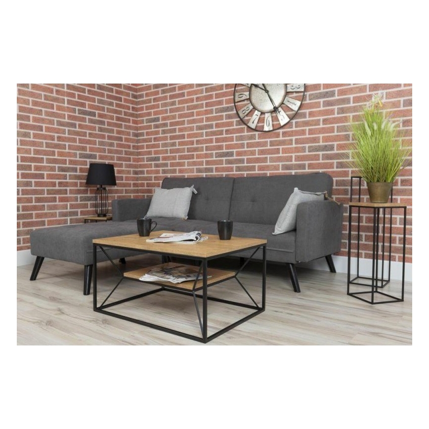 Stolik kawowy BASICLOFT 40x80 cm czarny/brown