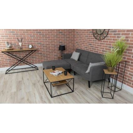 Stolik kawowy BASICLOFT 40x80 cm czarny/brown